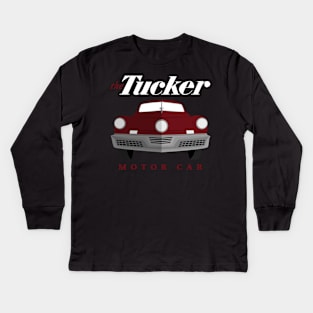 1948 Tucker Car Preston Tucker Maroon Kids Long Sleeve T-Shirt
